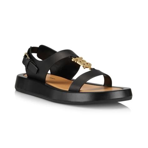 burberry buckingham|Burberry Buckingham Logo Leather Slingback Sandals.